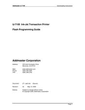 Addmaster IJ-7100 Flash Programming Manual