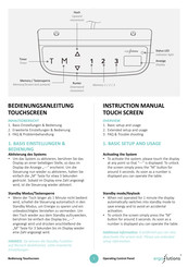 ergolutions TOUCH SCREEN Instruction Manual