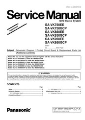 Panasonic SA-VK850GCP Service Manual