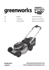 Greenworks MO48L4423 Operator's Manual