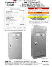 Emerson ASCO 7000 Series Operator's Manual