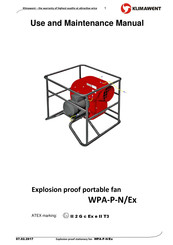 Klimawent WPA-10-P-N/Ex Use And Maintenance Manual