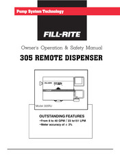 FILL-RITE 305RU Owner's Operation & Safety Manual