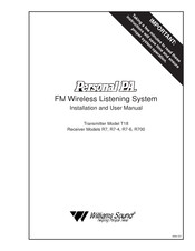 Williams Sound R7-6 Installation And User Manual