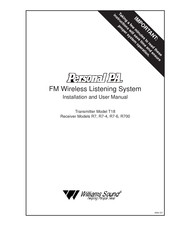 Williams Sound R7-4 Installation And User Manual