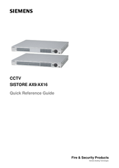 Siemens SISTORE AX16 Quick Reference Manual