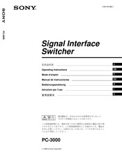 Sony PC-3000 Operating Instructions Manual