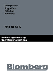 Blomberg FNT 9672 X Operating Instructions Manual