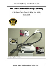Oreck DutchTech DTX 1300 Tune-Up & Service Manual