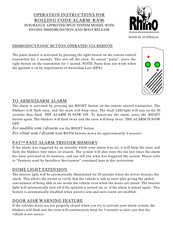 RHINO RA96 Operation Instructions Manual