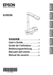 Epson ELPDC06 Document Camera For serial numbers beginning with LQZF - DC-06 Document Camera User Manual