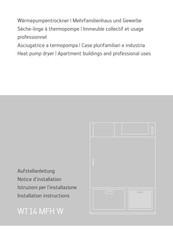 Schulthess WT 14 MFH W Installation Instruction
