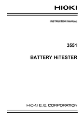 Hioki 3551 Instruction Manual