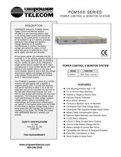 Unipower PCM500 Series Operating Manual