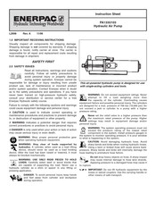 Enerpac PA133U103 Instruction Sheet