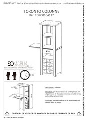 SO MOBILIA TORONTO TORO01CA117 Assembly Instructions Manual