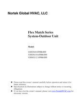 Nortek GXH42(12.3)FMK4DH Owner's Manual