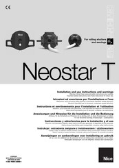 Nice NEOSTAR  LT Installation And Use Instructions And Warnings