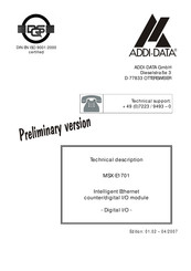 Addi-Data MSX-E1701 Manual