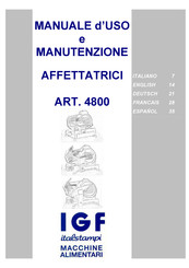 IGF 4800/250 Manual For Use And Maintenance