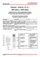 Promax DT-312 Instructions For Assembly And Connection