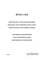 Promax DT-312 Quick Configuration Manual