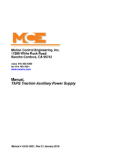 Motion Control Engineering TAPS Manual