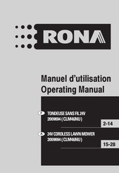 Rona CLM46NU Operating Manual