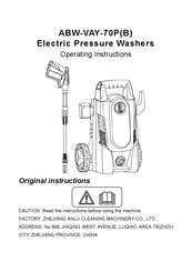 MCC ABW-VAY-70P Operating Instructions Manual