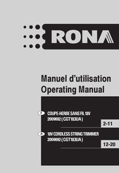 Rona 2009692 Operating Manual