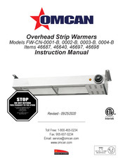 Omcan FW-CN-0001-B Instruction Manual