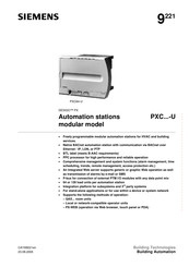 Siemens DESIGO PX -U Series Manual