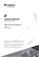 Gree ME30-44/D2 B Owner's Manual
