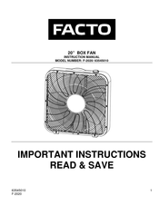 FACTO 63545010 Instruction Manual