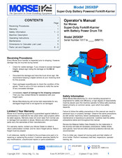Morse 285XBP Operator's Manual