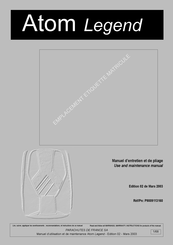 Parachutes de France Tom Legend AT CL B Series Use And Maintenance Manual