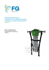 Filtration Group EWH 16 Translation Of The Original Instructions
