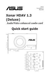 Asus Xonar HDAV 1.3 Deluxe Quick Start Manual