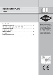 Mesto RESISTENT PLUS 3594 Instructions For Use Manual