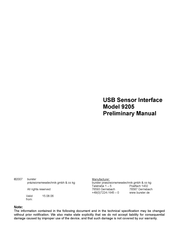 Burster 9205 Preliminary Manual