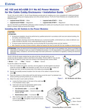 Extron Electronics AC 102 Installation Manual