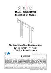 PEERLESS SlimLine SLWS210/BK Installation Manual