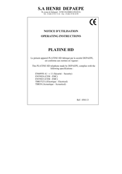 Depaepe Telecom PLATINE HD Operating Instructions Manual