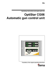 Gema OptiStar CG06-C Operating Instructions And Spare Parts List