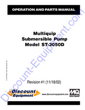 MULTIQUIP ST-3050D Operation And Parts Manual