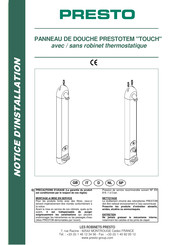 Presto PRESTOTEM TOUCH Installation Instructions Manual