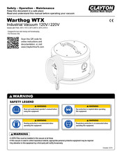 Clayton Warthog WTX-115T-0 Safety, Operation & Maintenance