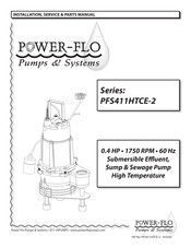 Power-Flo PFS411HTCE-2 Series Installation, Service & Parts Manual