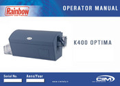 CIM K400 OPTIMA Operator's Manual