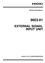 Hioki 9603-01 Instruction Manual